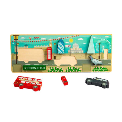 Bigjigs houten londen chunky puzzel, 8st.
