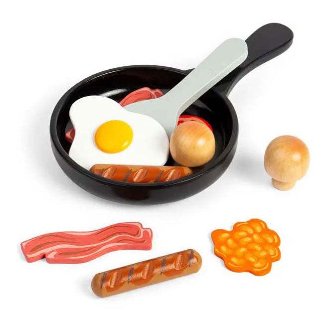 Bigjigs houten ontbijtset, 11dlg.