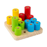 Bigjigs houten wankel-pinnenbord, 17dlg. - afbeelding 2