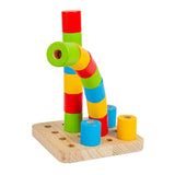 Bigjigs houten wankel-pinnenbord, 17dlg. - afbeelding 3