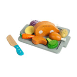 Bigjigs houten gebraden diner speelset, 12dlg. - afbeelding 3