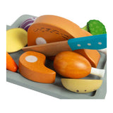 Bigjigs houten gebraden diner speelset, 12dlg. - afbeelding 5