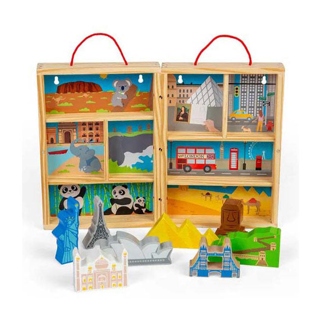 Bigjigs houten reis speelset, 10dlg.