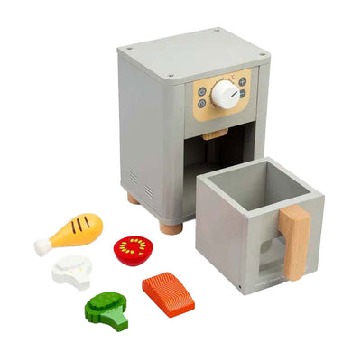 Bigjigs houten airfryer speelset, 5dlg.