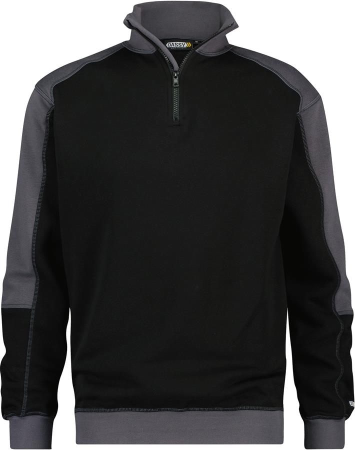 Dassy sweater basiel zwart grijs s
