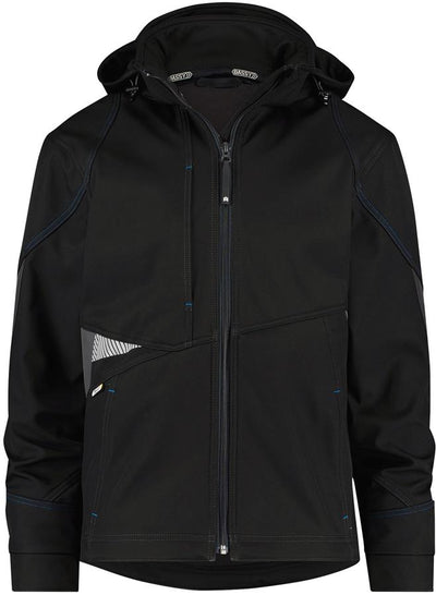 Dassy gravity softshell zwart grijs mt m
