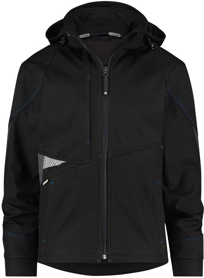 Dassy gravity softshell zwart grijs mt xl