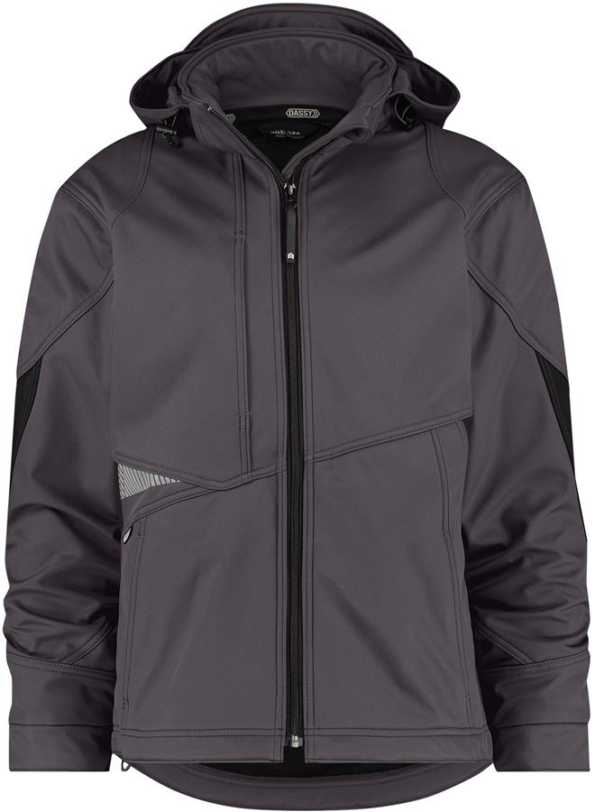 Dassy gravity softshell grijs zwart mt l