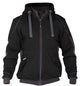 Dassy sweatshirt jas pulse zwart antraciet l