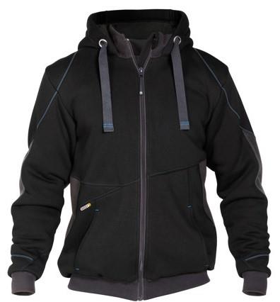 Dassy sweatshirt jas pulse zwart antraciet m