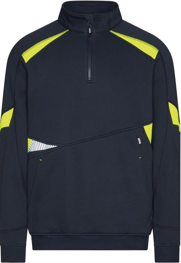 Dassy sweater aratu nachtblauw fluogeel xl