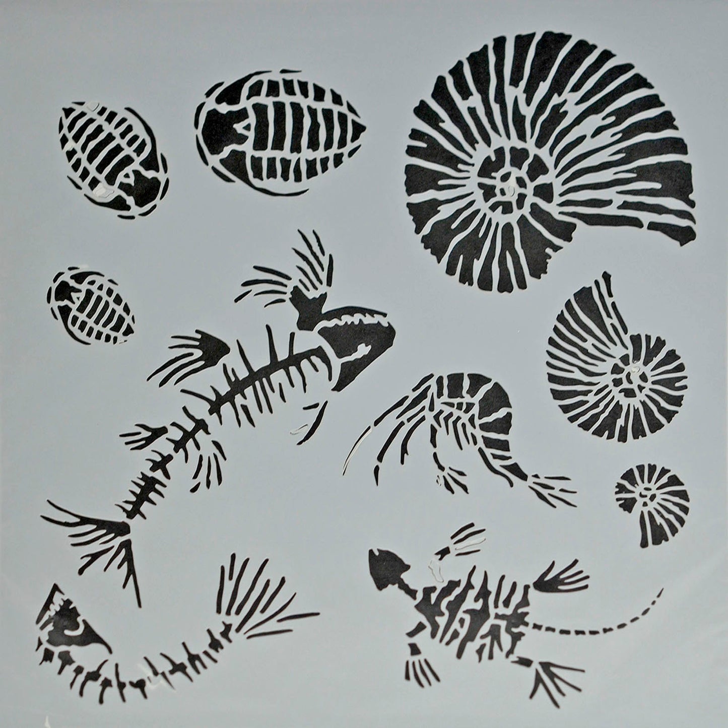 Powertex • stencil gefossiliseerd