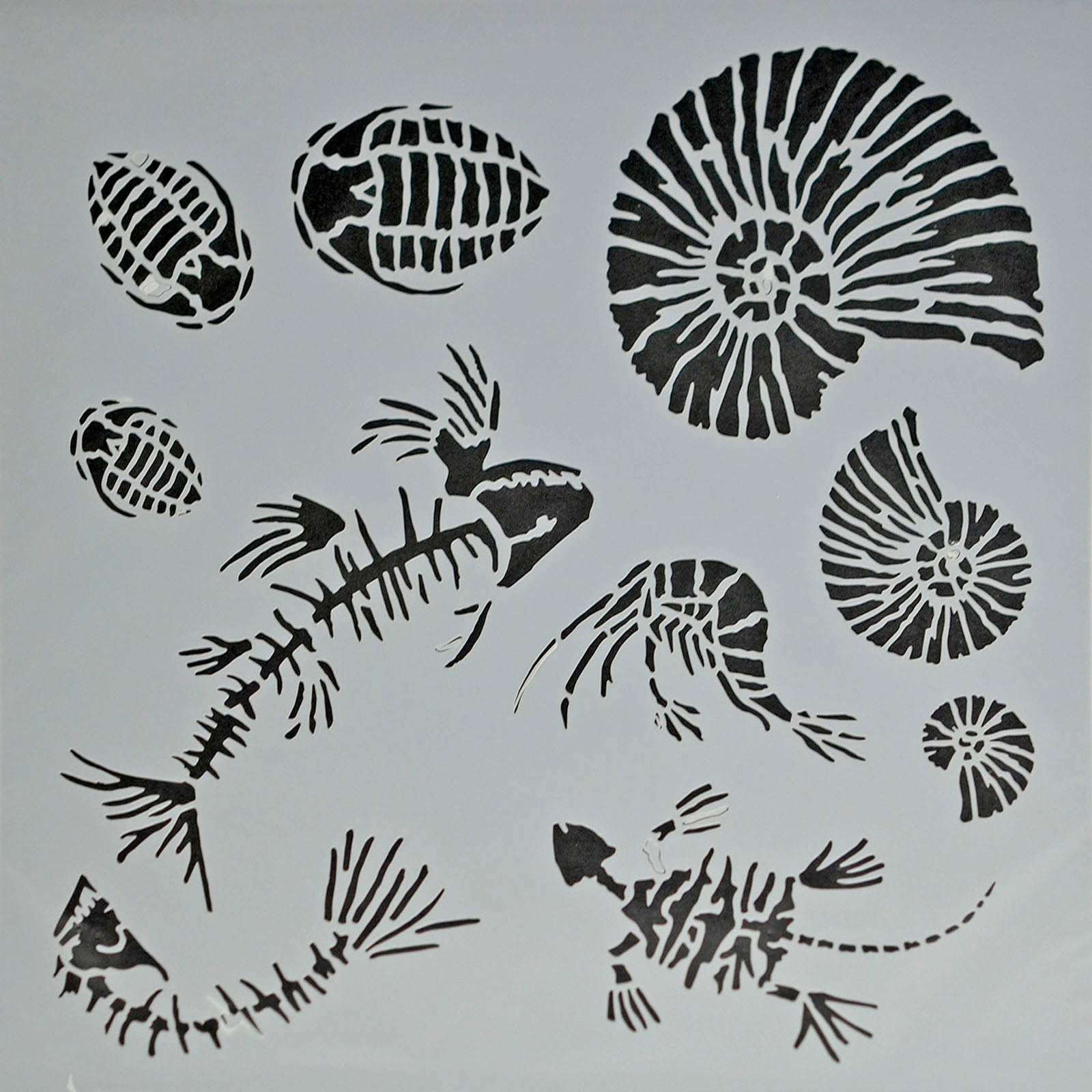 Powertex • stencil gefossiliseerd