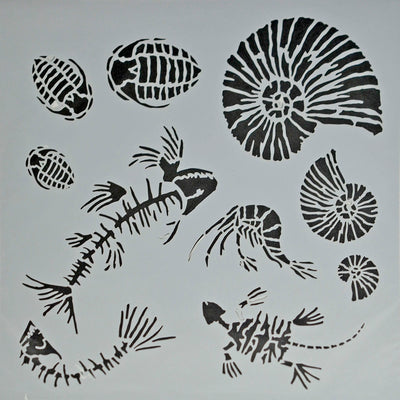 Powertex • stencil gefossiliseerd
