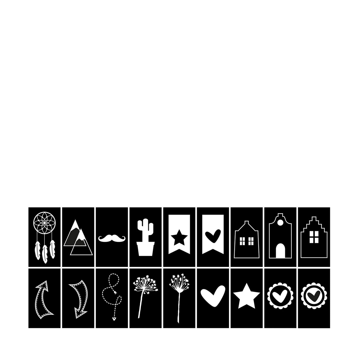 Vaessen creative • lichtbox monochrome symbols 18pcs