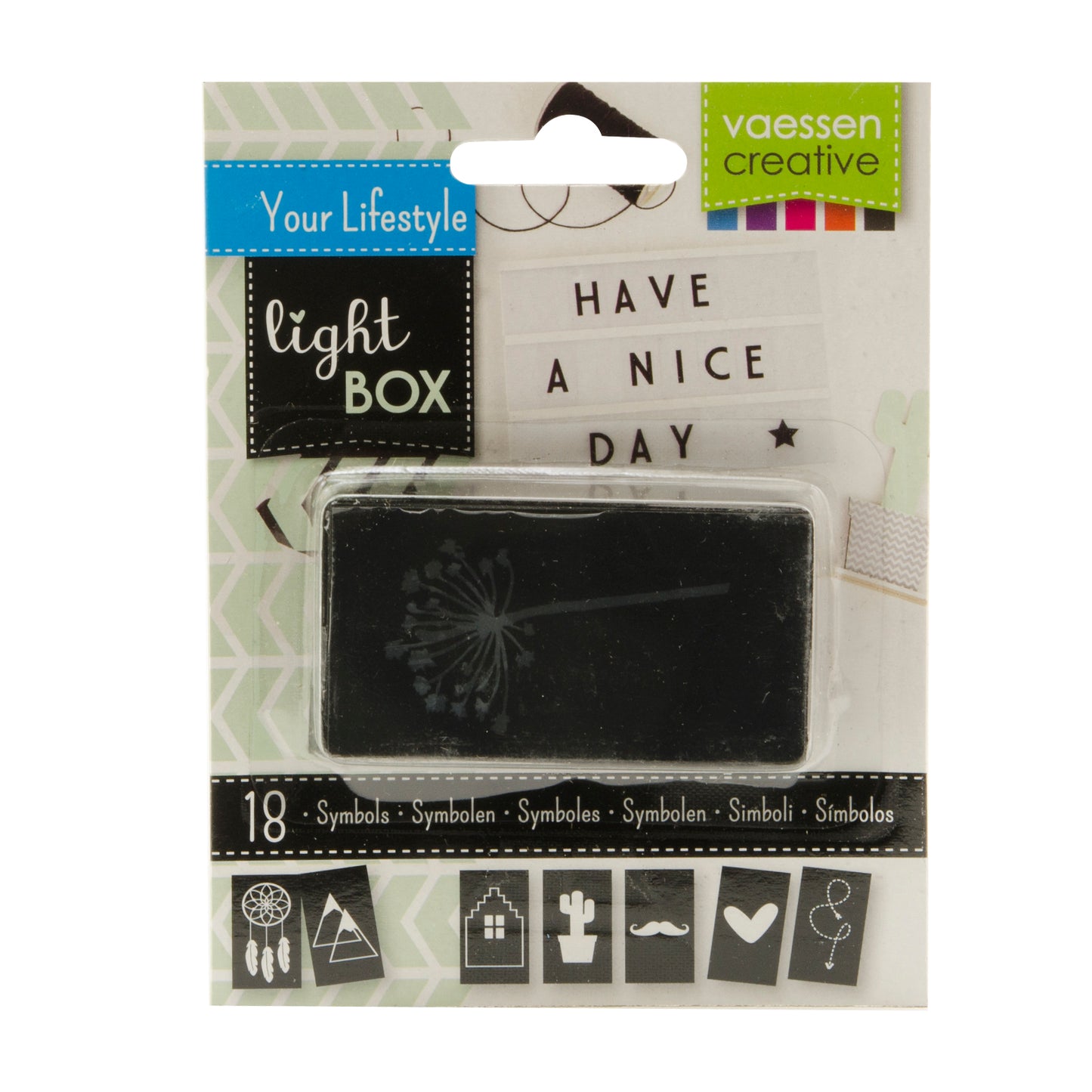 Vaessen creative • lichtbox monochrome symbols 18pcs