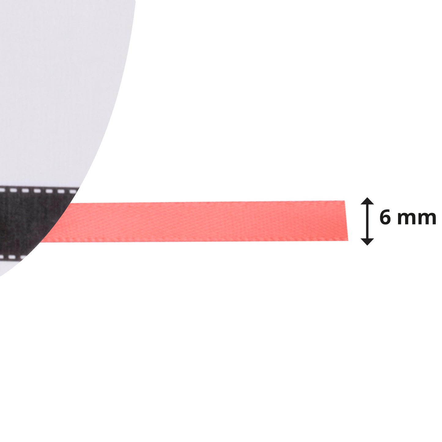 Vaessen creative • satijn lint 6mmx10m pastel rood