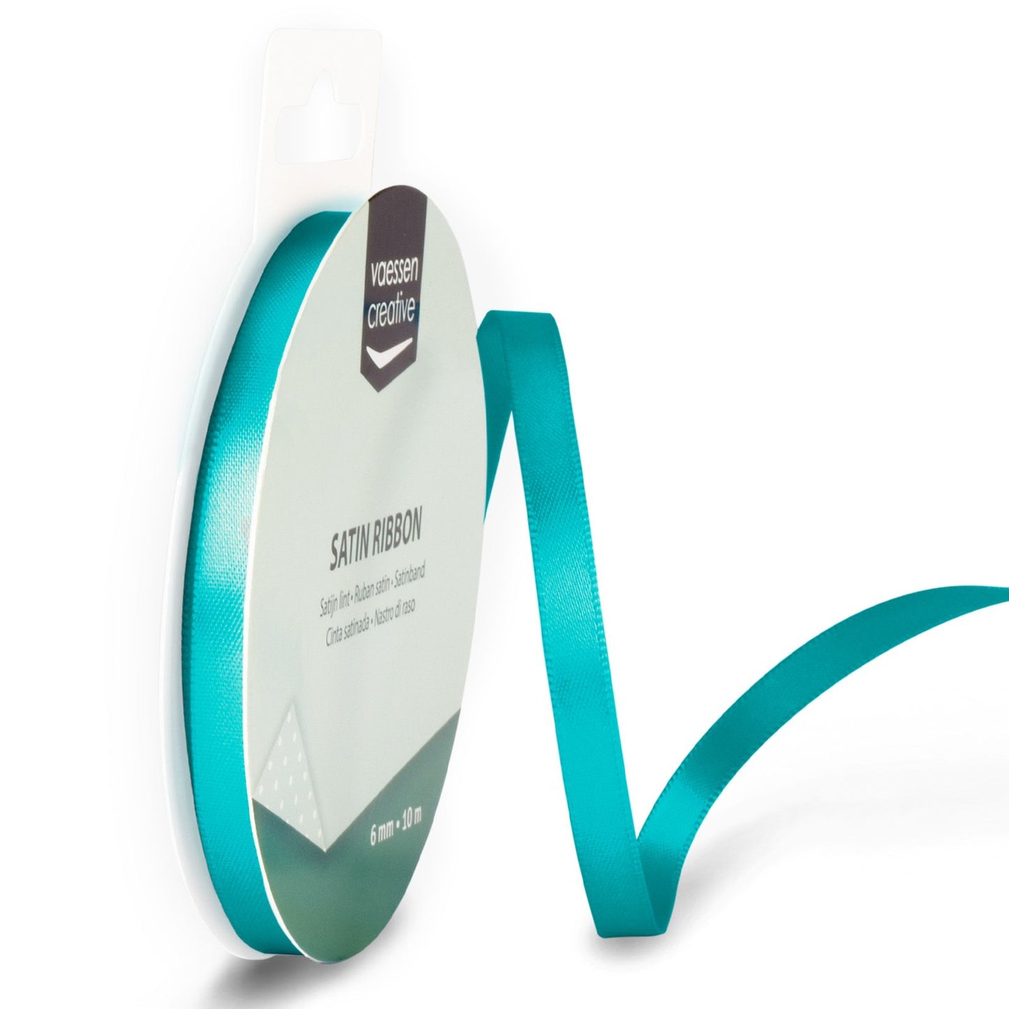 Vaessen creative • satijn lint 6mmx10m turquoise