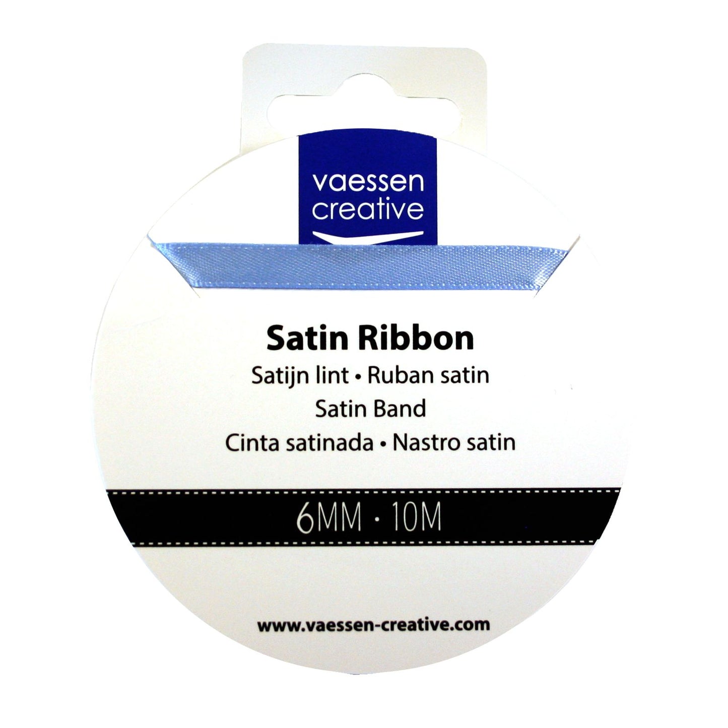 Vaessen creative • satijn lint 6mmx10m licht blauw
