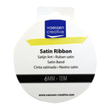 Vaessen creative • satijn lint 6mmx10m pastel geel - afbeelding 2
