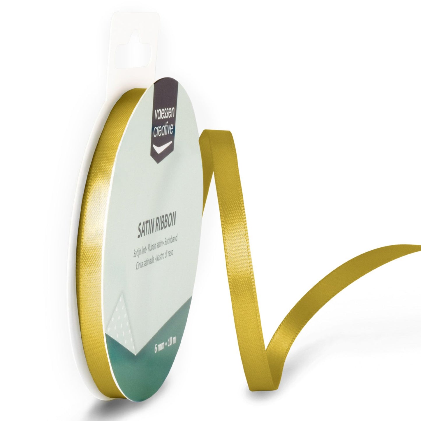 Vaessen creative • satijn lint 6mmx10m goud