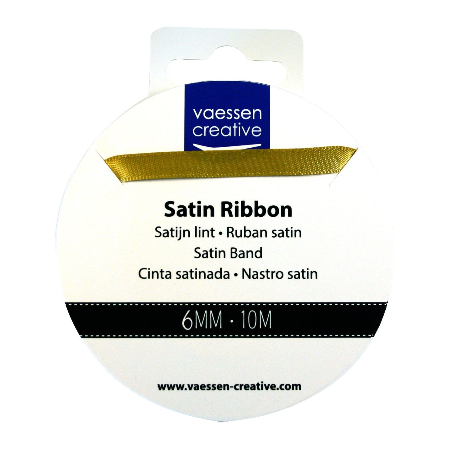Vaessen creative • satijn lint 6mmx10m goud