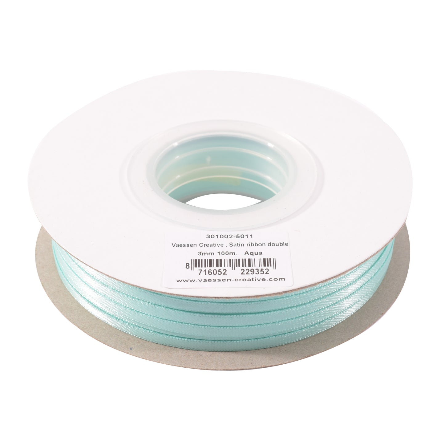 Vaessen creative • satijn lint 3mmx100m aqua
