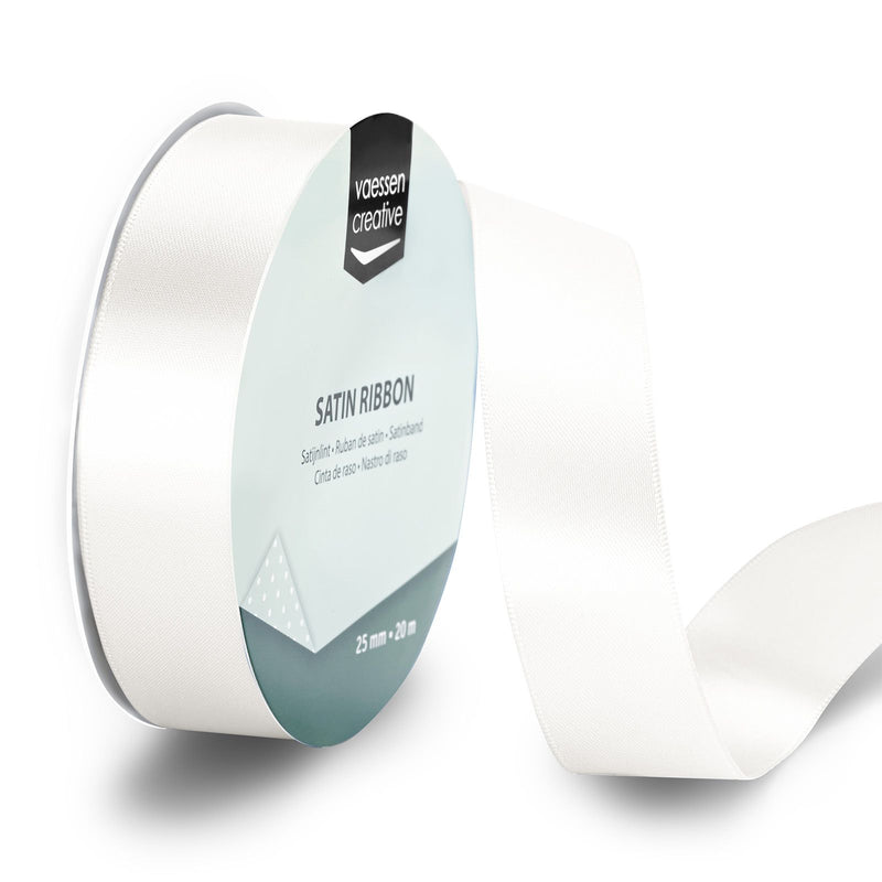 Vaessen creative • satijnlint 20mx25mm wit