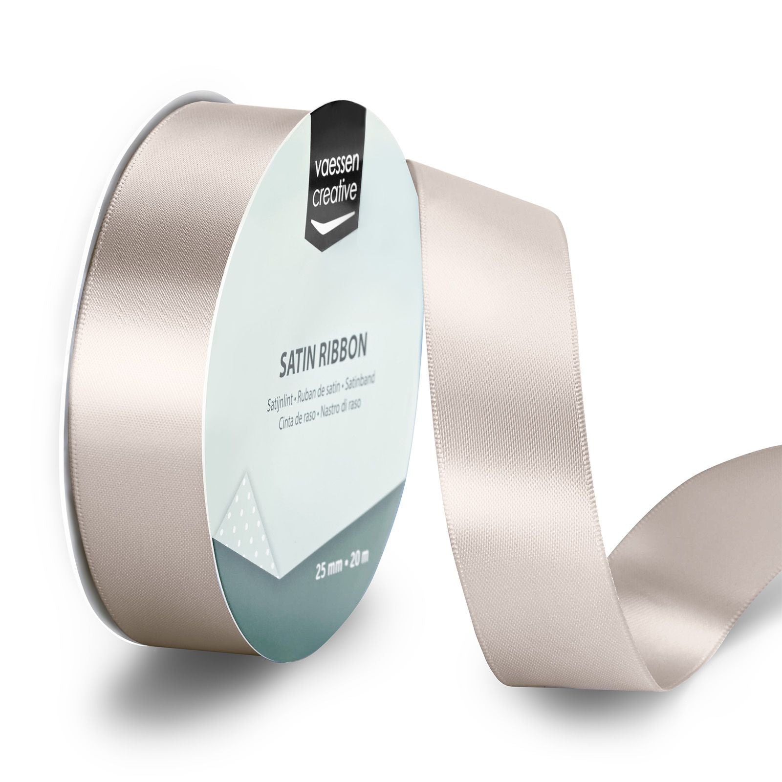 Vaessen creative • satijnlint 20mx25mm beige