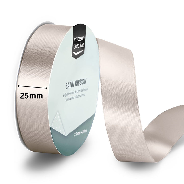 Vaessen creative • satijnlint 20mx25mm beige