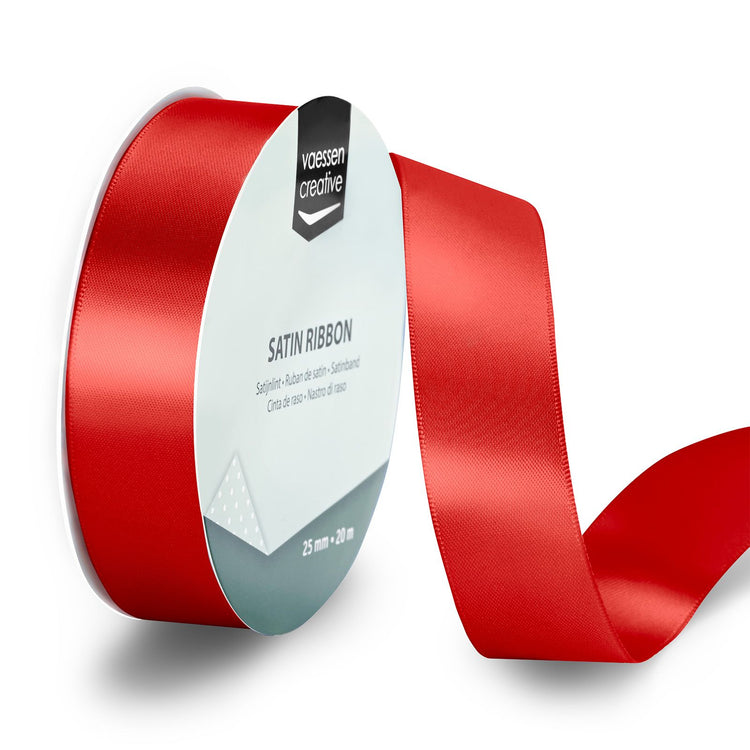 Vaessen creative • satijnlint 20mx25mm rood