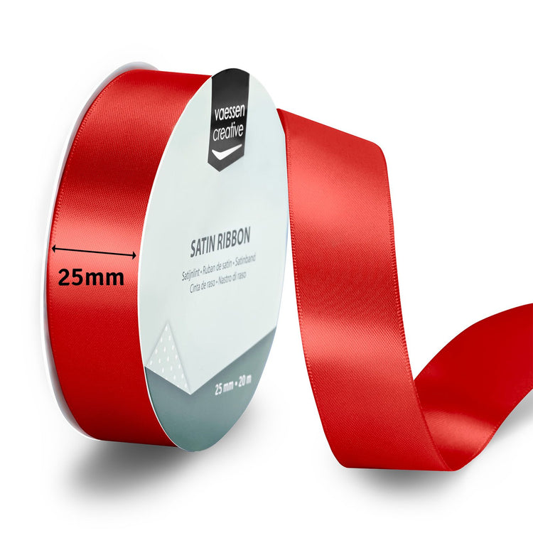 Vaessen creative • satijnlint 20mx25mm rood