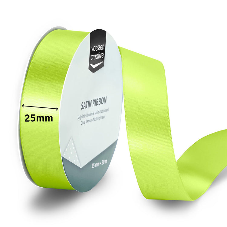 Vaessen creative • satijnlint 20mx25mm appelgroen