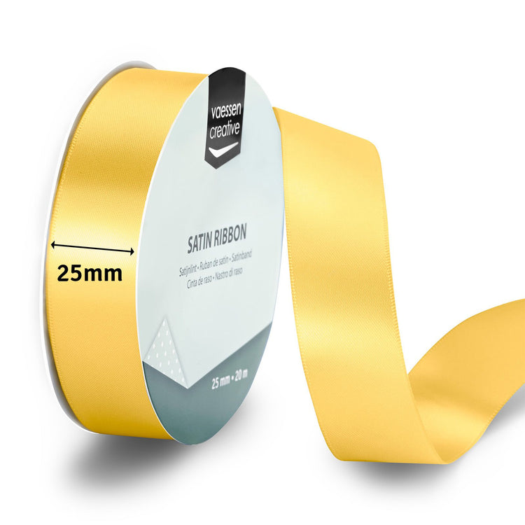 Vaessen creative • satijnlint 20mx25mm geelgoud