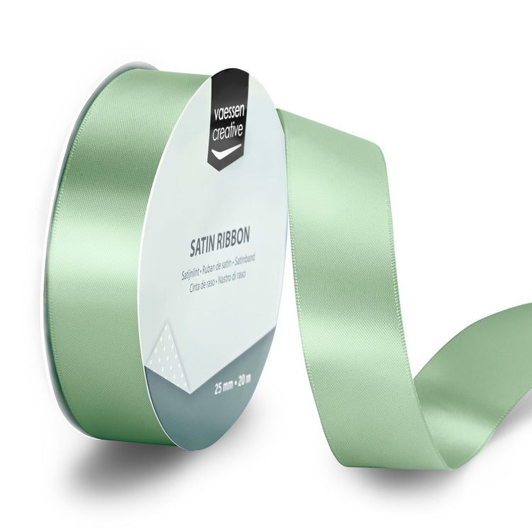 Vaessen creative • satijnlint 20mx25mm saliegroen
