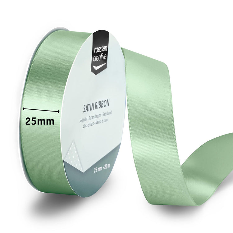 Vaessen creative • satijnlint 20mx25mm saliegroen