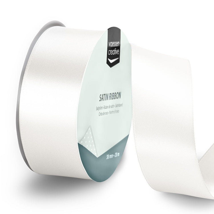 Vaessen creative • satijnlint 20mx38mm wit