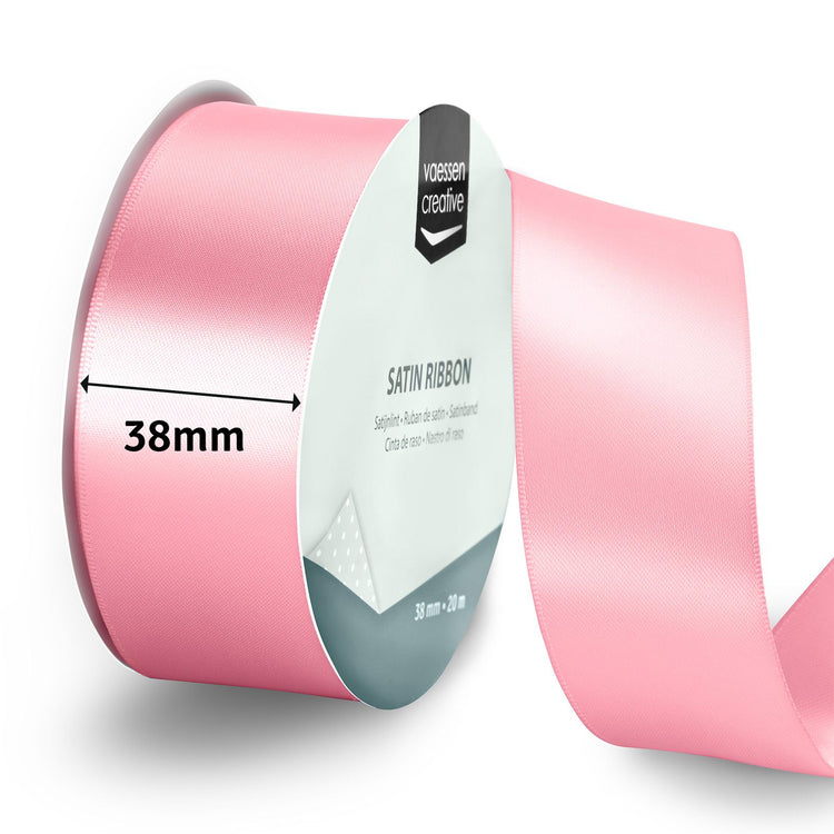 Vaessen creative • satijnlint 20mx38mm lichtroze