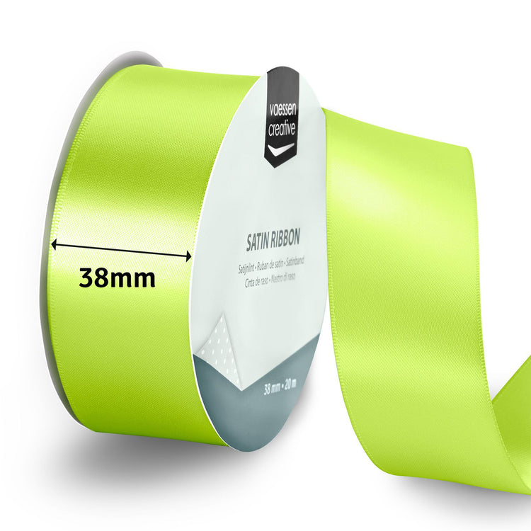 Vaessen creative • satijnlint 20mx38mm appelgroen
