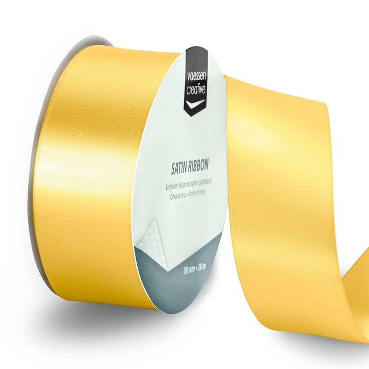 Vaessen creative • satijnlint 20mx38mm geelgoud