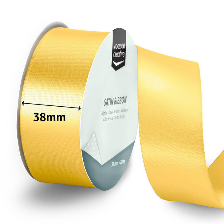 Vaessen creative • satijnlint 20mx38mm geelgoud