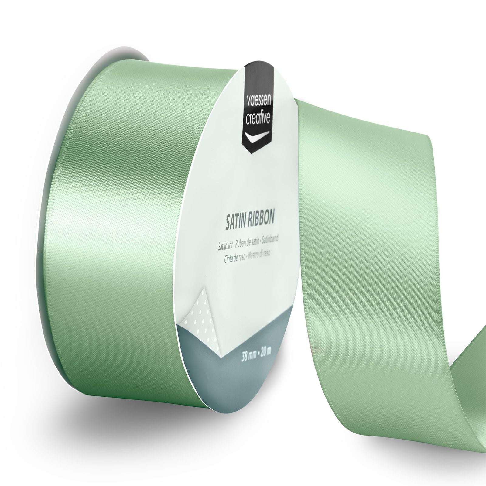 Vaessen creative • satijnlint 20mx38mm saliegroen