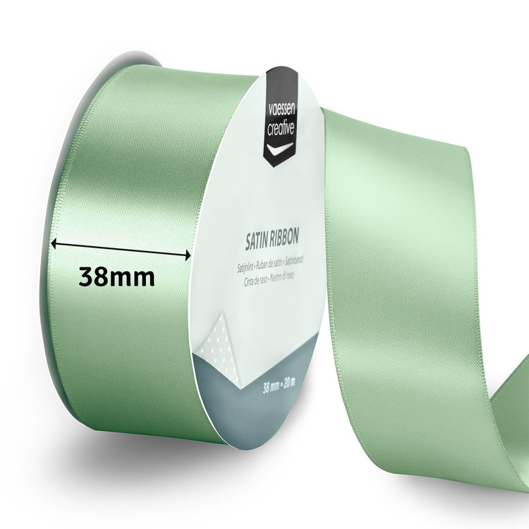 Vaessen creative • satijnlint 20mx38mm saliegroen