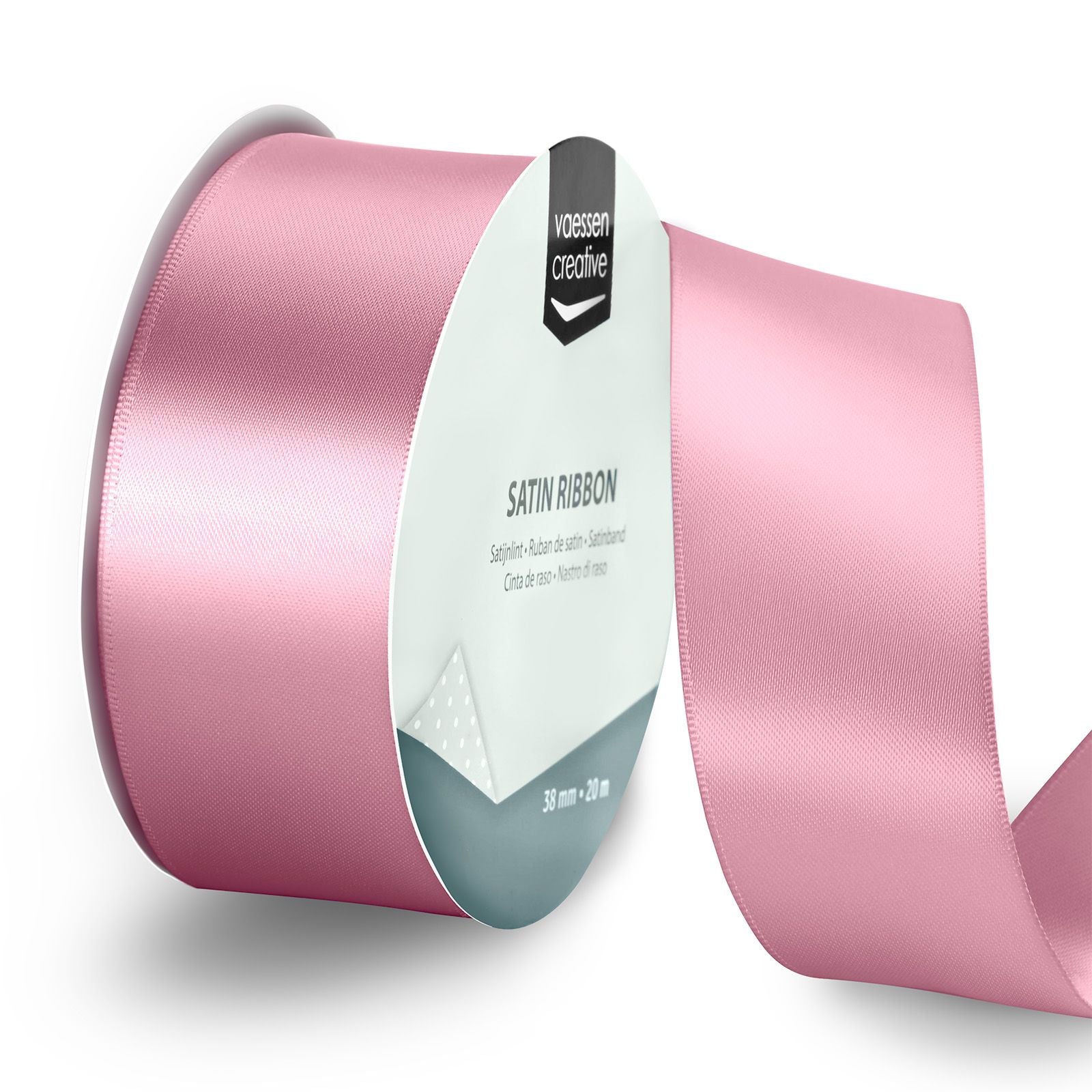 Vaessen creative • satijnlint 20mx38mm oudroze