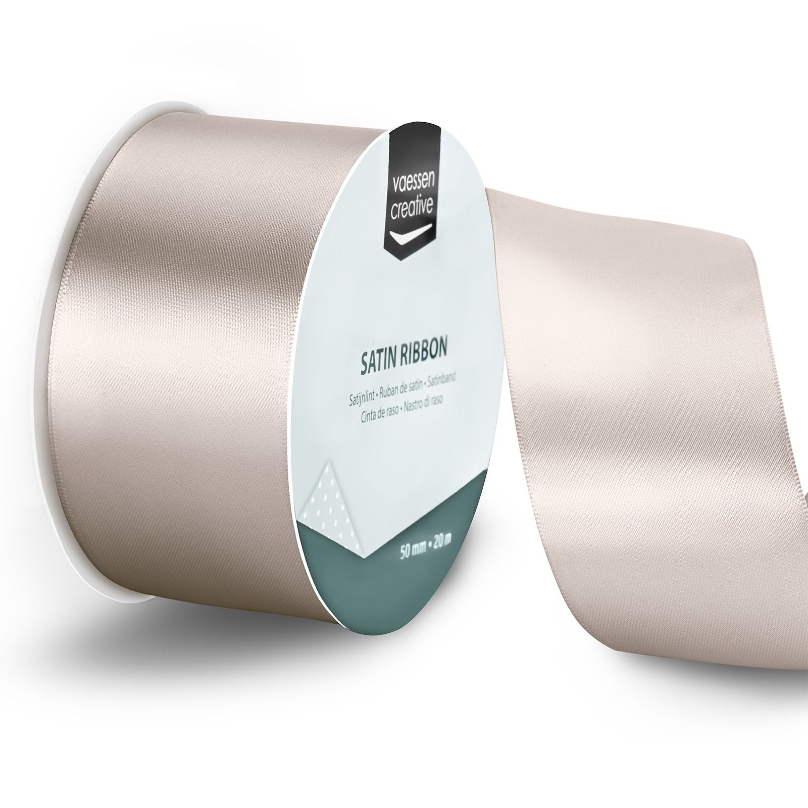 Vaessen creative • satijnlint 20mx50mm beige