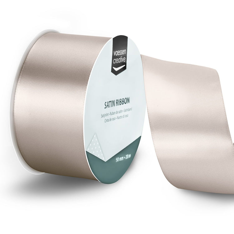 Vaessen creative • satijnlint 20mx50mm beige