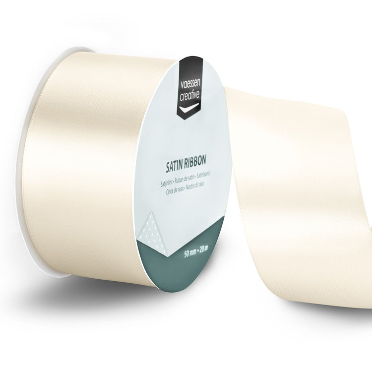 Vaessen creative • satijnlint 20mx50mm antiek wit