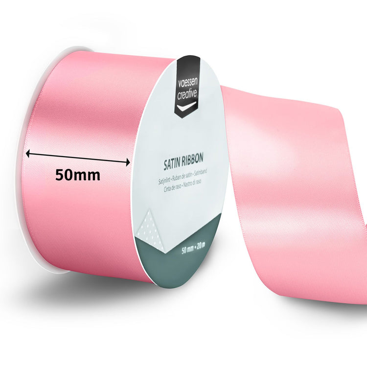 Vaessen creative • satijnlint 20mx50mm lichtroze