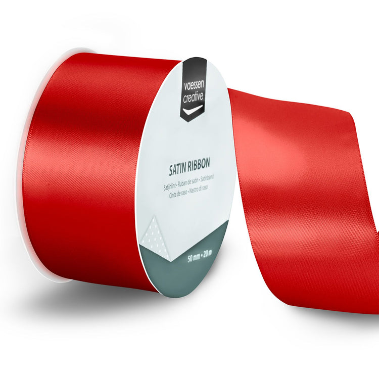 Vaessen creative • satijnlint 20mx50mm rood
