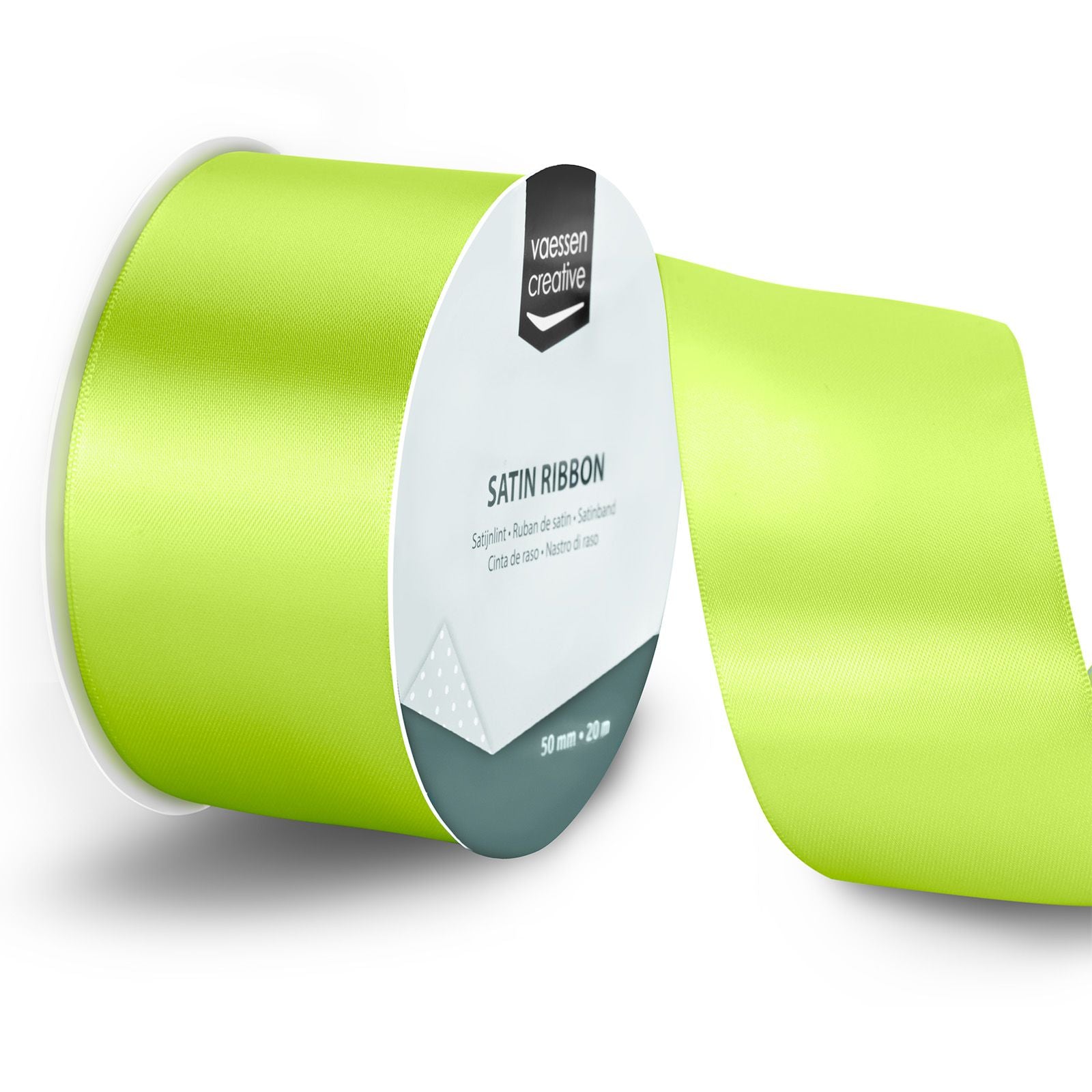 Vaessen creative • satijnlint 20mx50mm appelgroen